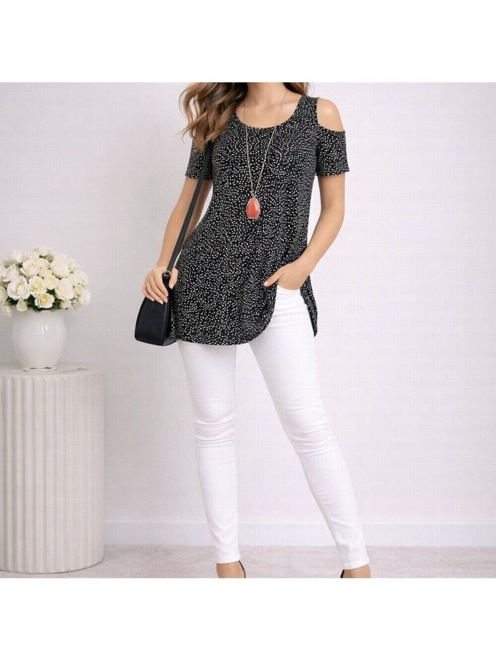 Womens | Jones New York Cold Shoulder Blouse | C2b1-27
